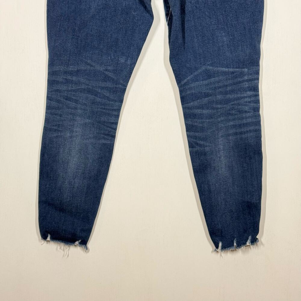 American Eagle Curvy Hi Rise‎ Jeans Size 12 Short Blue Denim Distressed Jegging - Picture 6 of 10